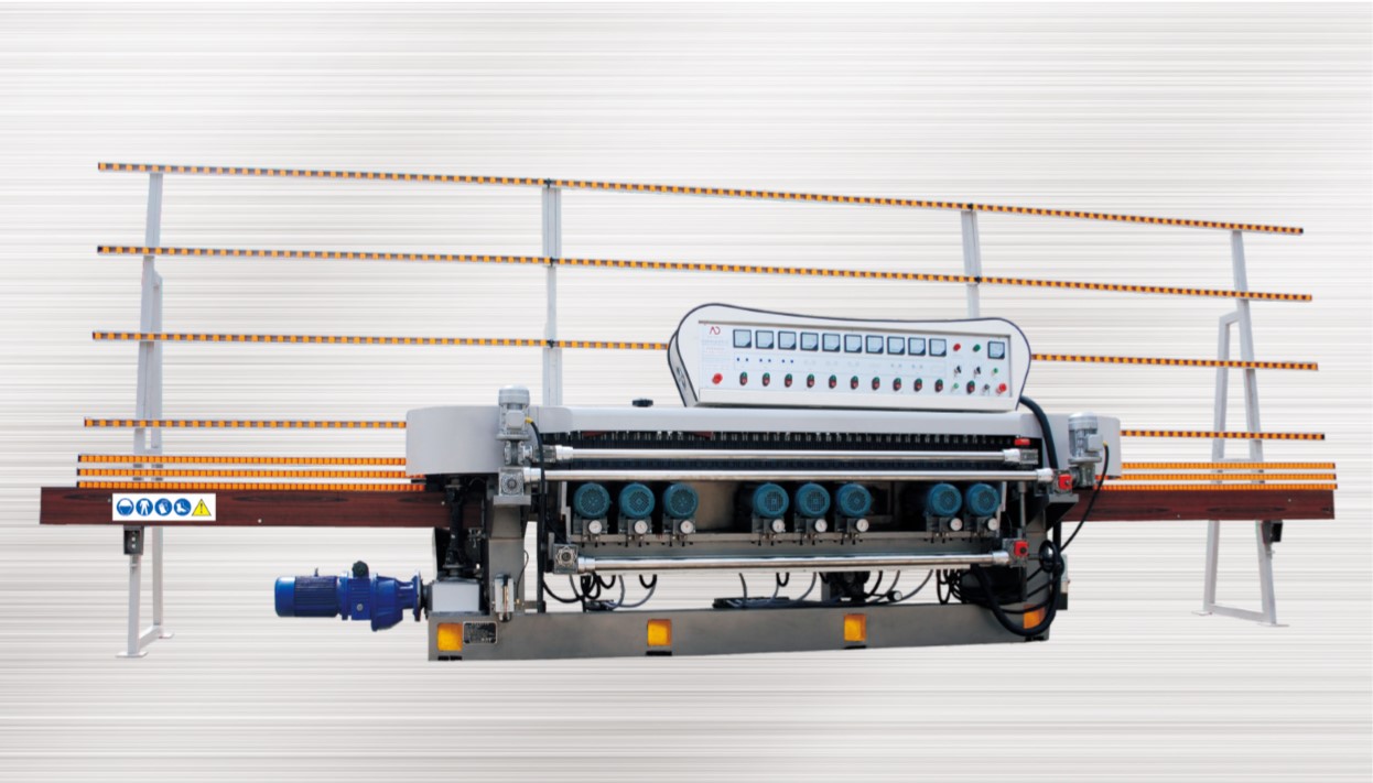 9 Motors straight line beveling machine